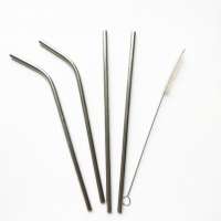 Reusable Stainless Steel Drinking Straws with Cleaning Brush